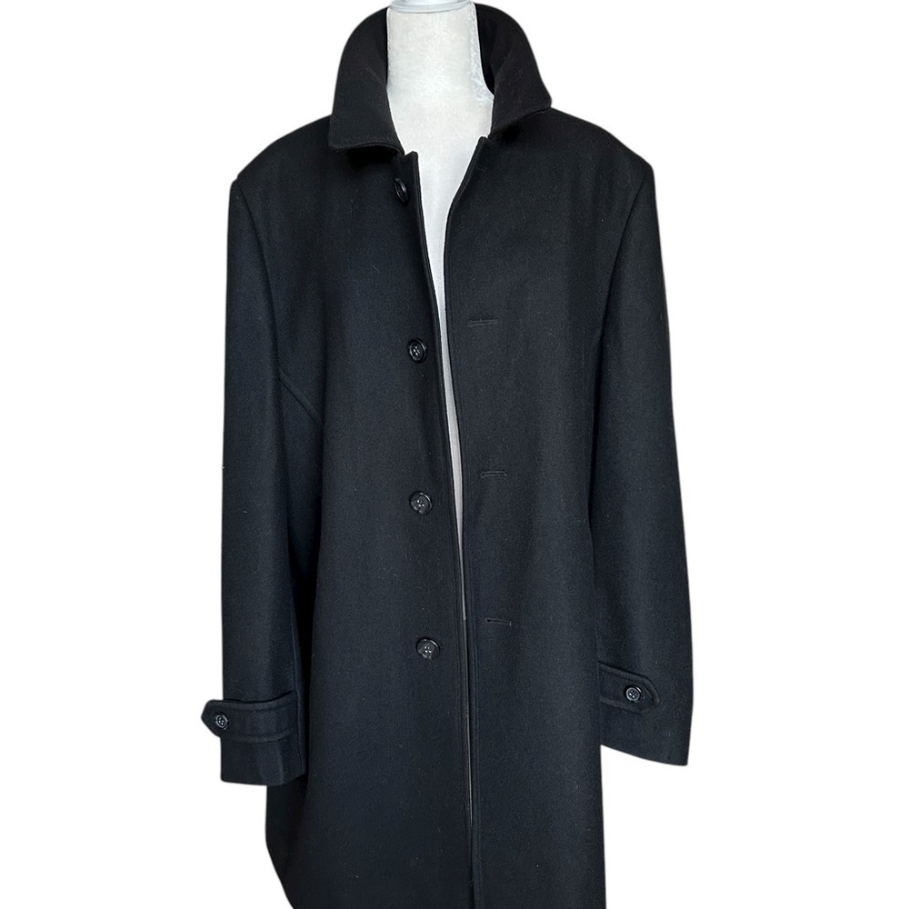Wool Classic Black Men's Coat - Medium - Picture 6 of 15
